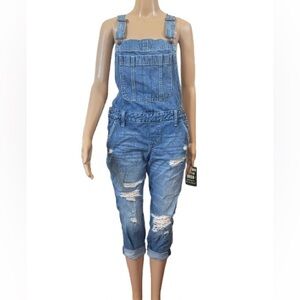 Abercrombie & Fitch Destroyed Denim Overalls XS